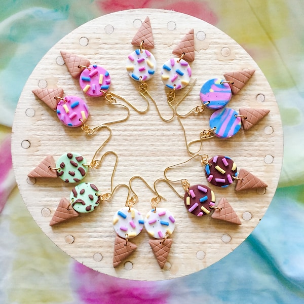Ice Cream Earrings Etsy