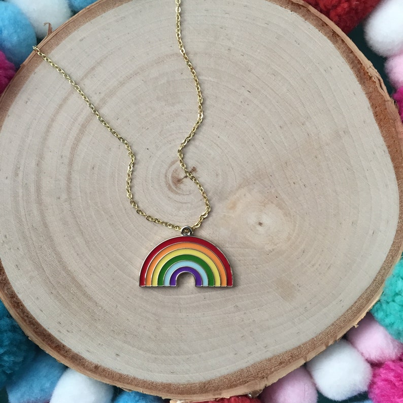 Rad Rainbow Necklace Rainbow Necklace rainbow Jewelry Etsy
