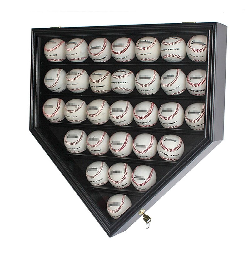 30 Baseball Display Case Holder Rack Home Plate Shaped Etsy