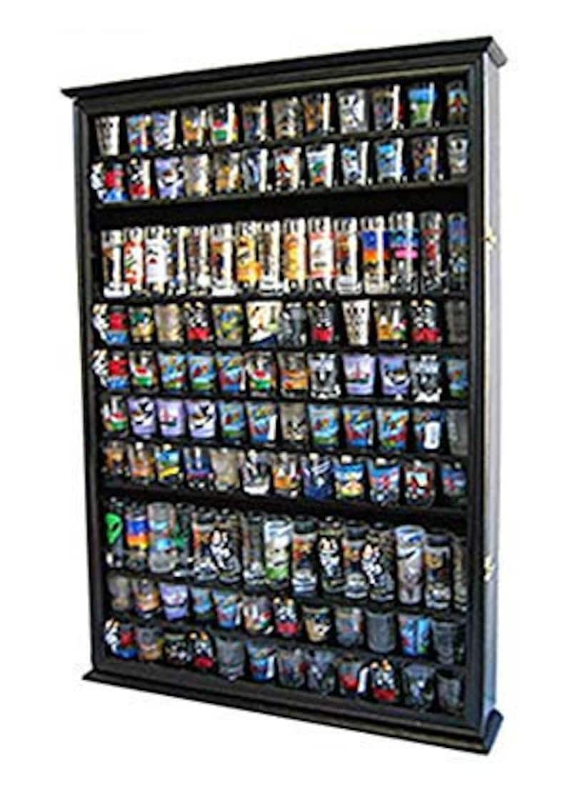 Large 144 Shot Glass Display Case Holder Shadow Box Etsy
