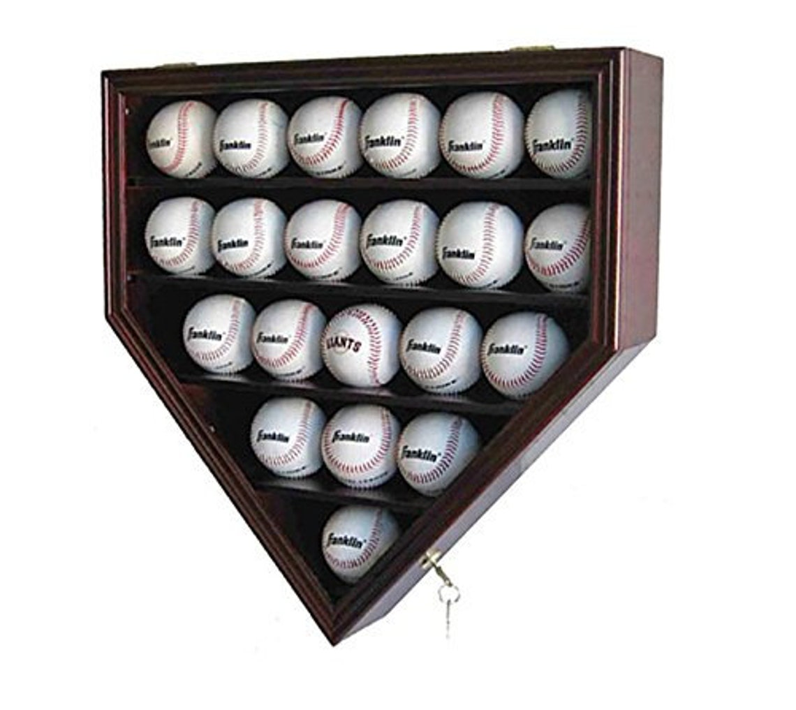 21 Baseball Solid Wood Display Case Holder W/uv Etsy