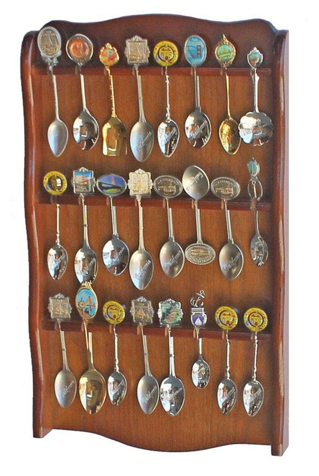 Spoon Rack Holder to Hold 24 Spoons, Display Souvenir or Collectible
