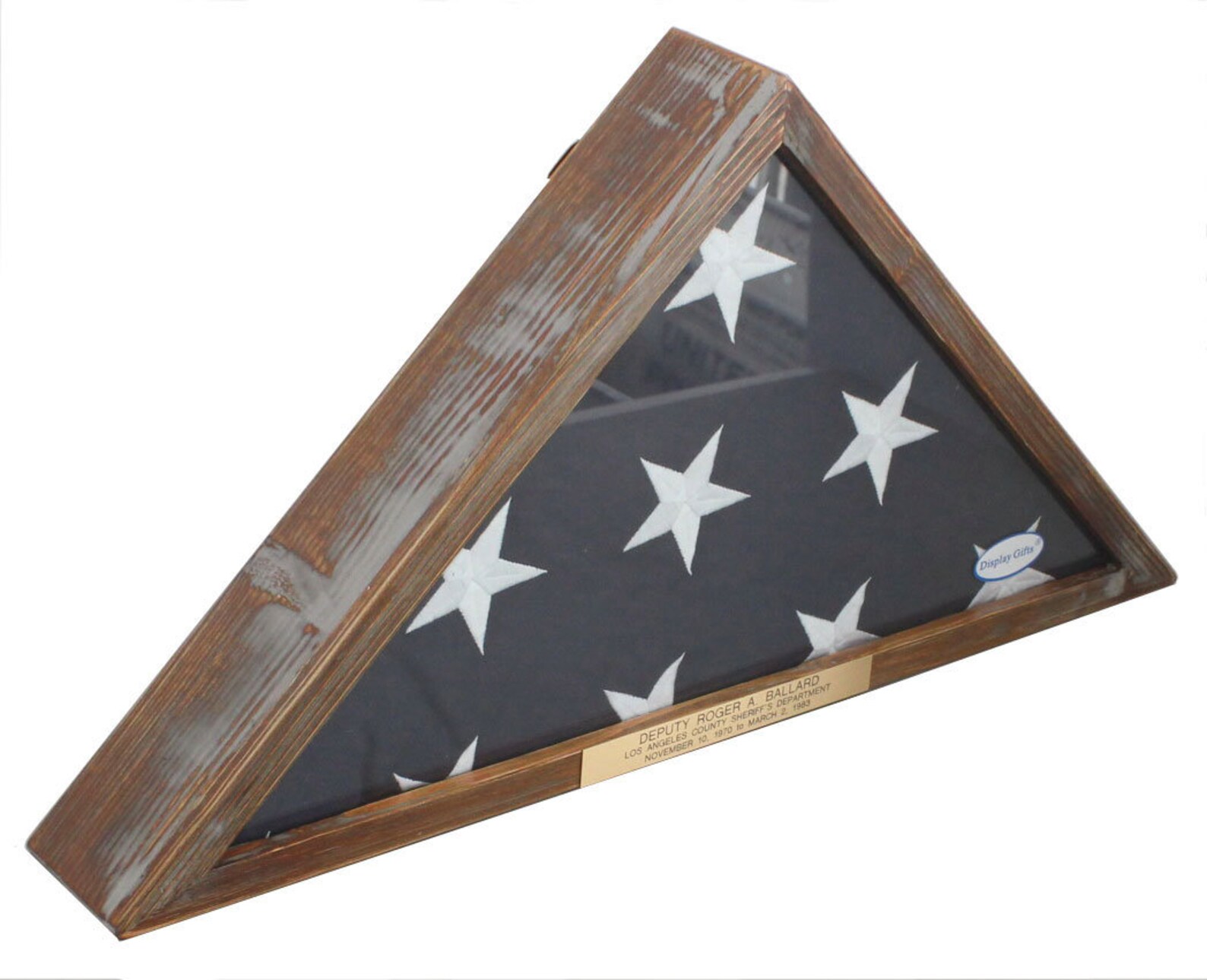 Rustic Style Wood Elegant 5 X 9.5' Flag Display Case for Etsy