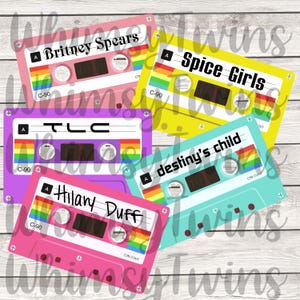 90s, 2000s, cassettes, png, digital download, printable