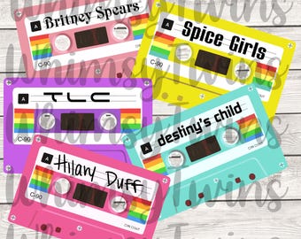 90s, 2000s, cassettes, png, digital download, printable