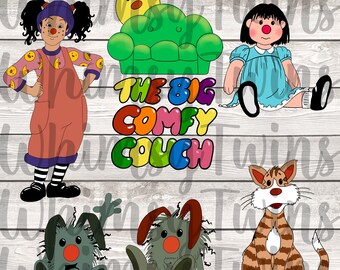 Big Comfy Couch, PNG digital downloads, Molly, Loonette, Cat, Dust Bunnies, Clip Art, Cartoon