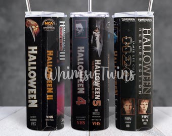 Halloween vhs, tumbler wrap, sublimation, printable, png