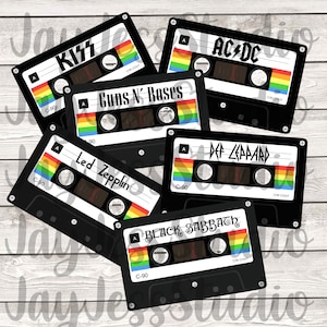 Band Cassettes, png, digital download, printable