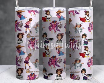 Junie B Jones, seamless straight skinny tumbler wrap, printable, sublimation, digital download