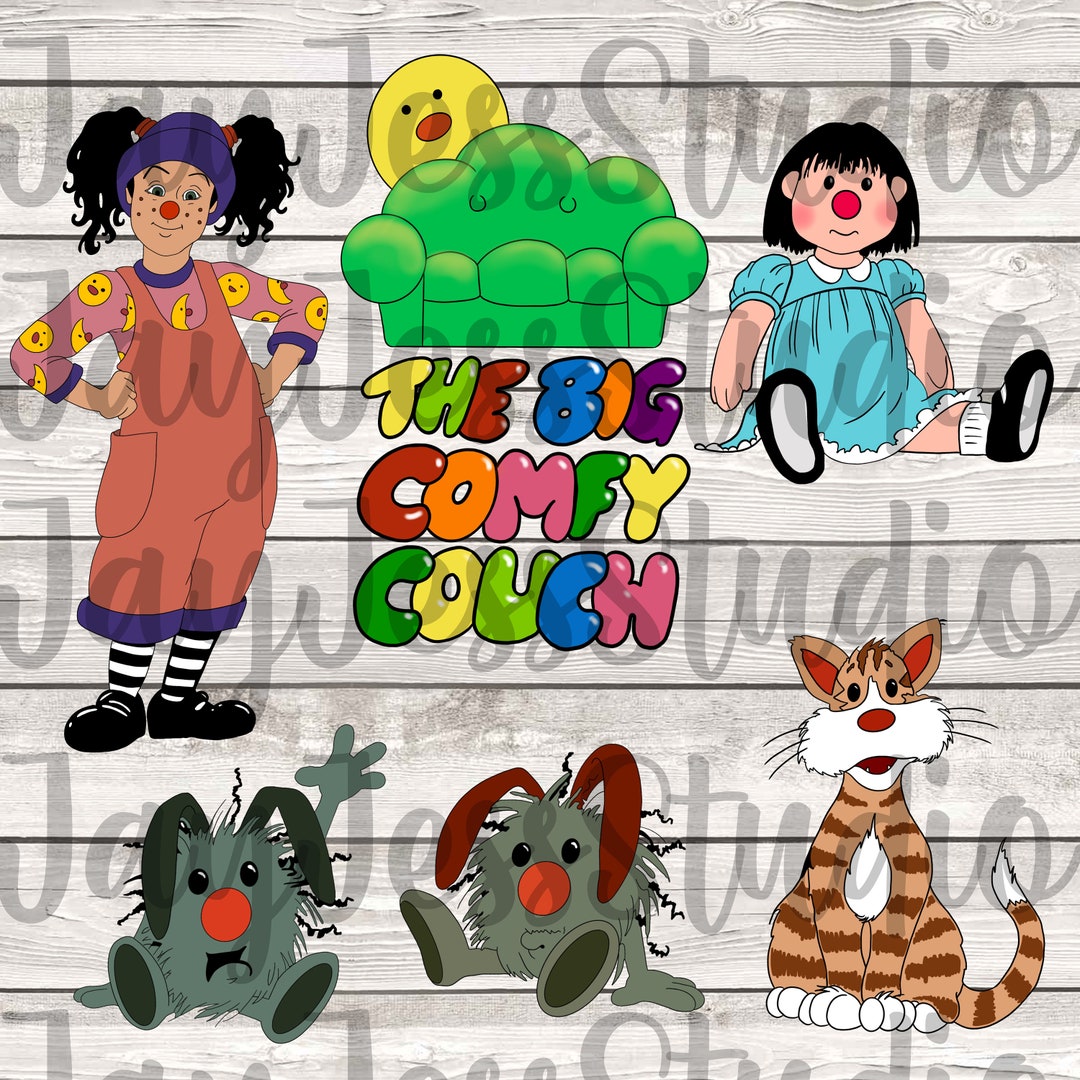 Big Comfy Couch, PNG Digital Downloads, Molly, Cat, Dust