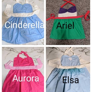 Auf Bestellung - Prinzessin Themen Kind verkleiden Schürzen. 3-6 Jahre alt.