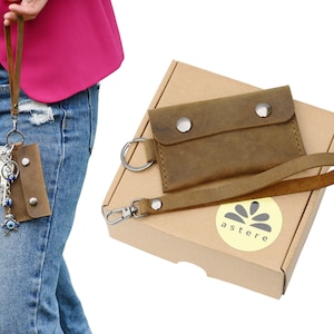 Cartera de cuero para mujer, Cartera de cuero con tarjetero, Cartera de cadena de cuero, Cartera de motociclista de cuero, Cartera hecha a mano para hombres, Regalo para cuero amigo