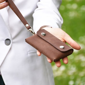 Cartera pequeña de cuero con tarjetero para hombre, portatarjetas de crédito, billetera minimalista, tarjetero de cuero, billetera de cuero, billetera de hombre