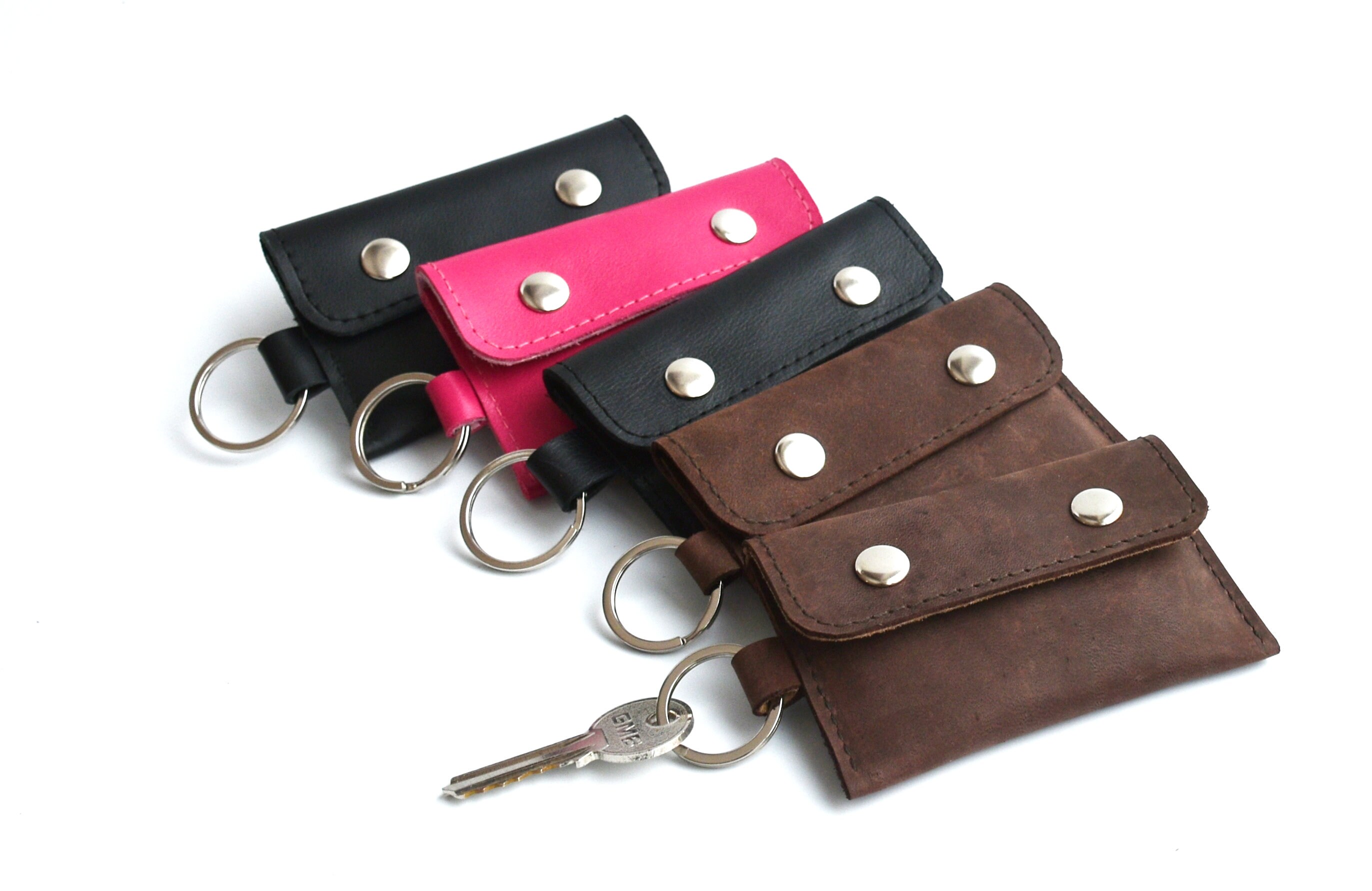 Handmade keyring wallet made from genuine leather for man Etsy