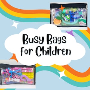 Customizable Busy Bag for Road Trip or Airplane -Big Brother/Sister Gift- Restaurant Bag-Travel Activity- Hospital Get Well- Wedding Favors