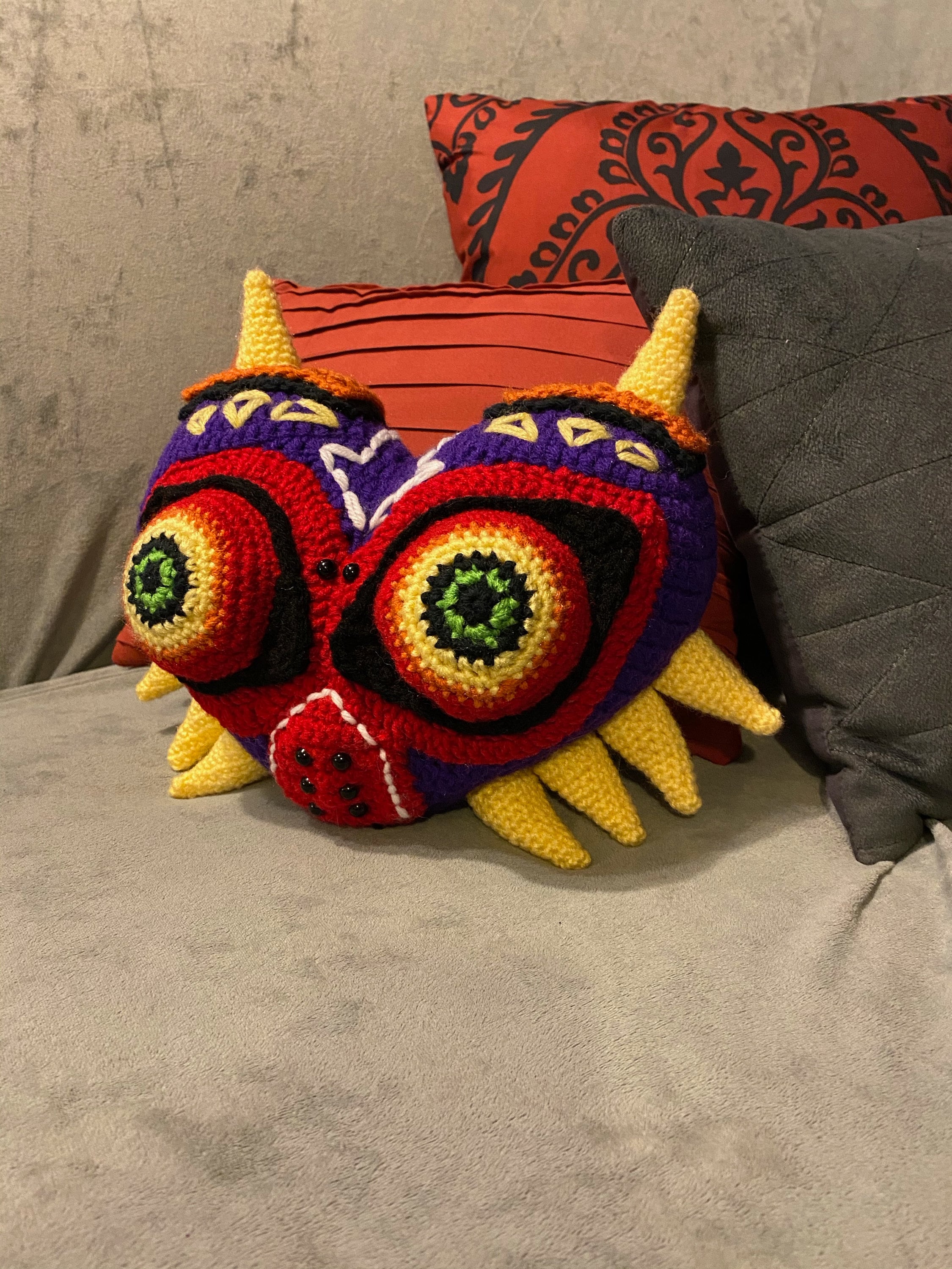 Legend of Zelda Majora's Mask Pillow Crochet Pattern, Pillow