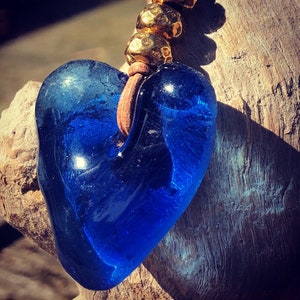 Collana con cuore in vetro