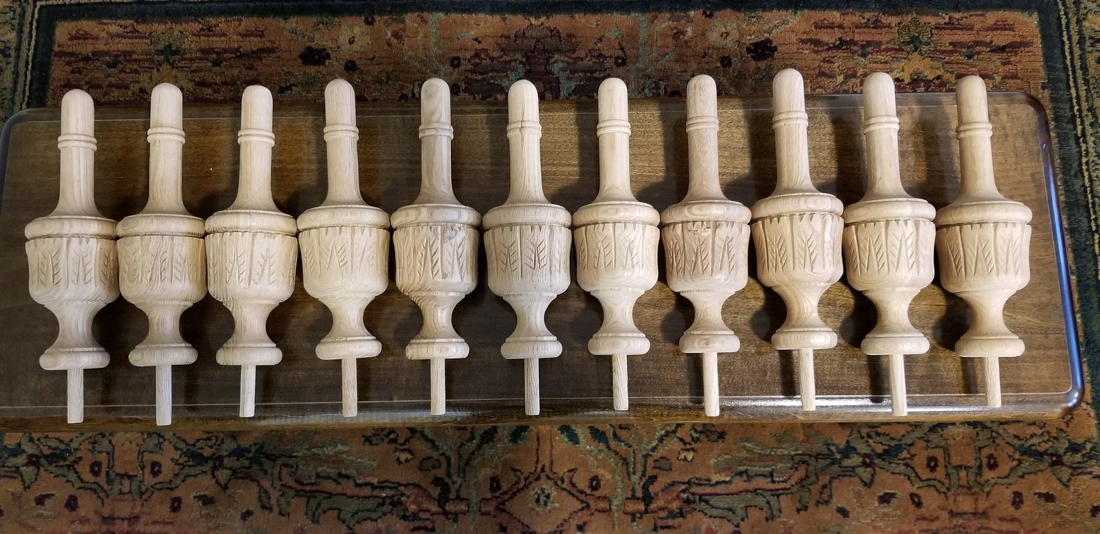 Solid Oak Unfinished Decorative Wood Finials Etsy