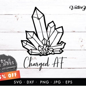 AF cargado / archivo de corte de cristal / amante de cristal / arte de cristal / cristal SVG EPS / silueta / cricut