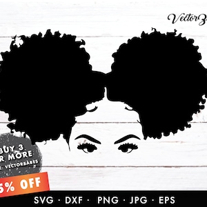 Cute Puffs | Natural Hair | Logo Element | Vector Cricut SVG PNG EPS