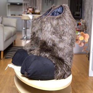 Digitigrade Indoor Outdoor fursuit Reindeer Feet paws shoes Custom commission Any color, Cute Fluffy Furry foot paws sock paws