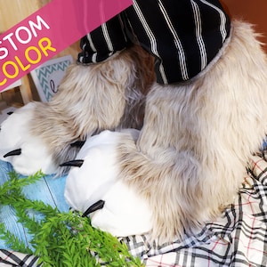 Fursuit Digitigrade Indoor Outdoor Feet paws shoes Custom commission Any color, Cute Fluffy Furry Foot paw Fursuit Partials