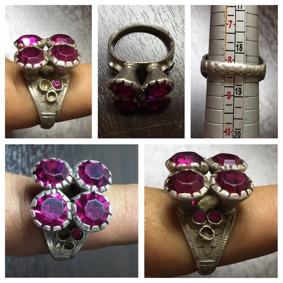 Lovely old tribal solid silver ring - image 1