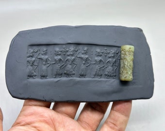 Roman greek cylinder seal incredibly intaglio with semi precious stone
