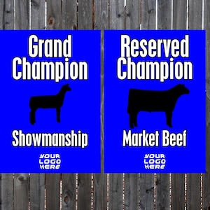 Livestock Show Award banner, Jackpot Awards, County Fair Grand champion banner 4H