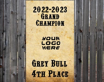 Personalized Livestock Grand Champion Vinyl Banner: County Fair Award