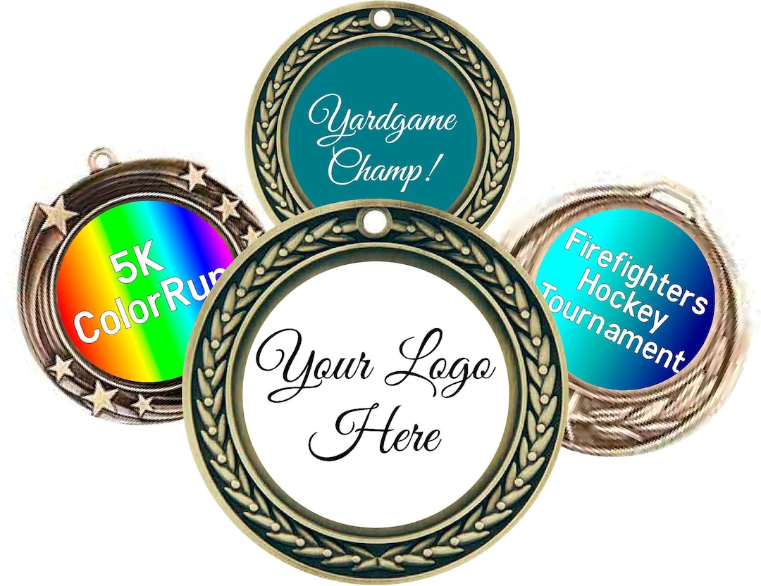 Custom Event Insert Medals Personalized Medals Custom Gold Silver