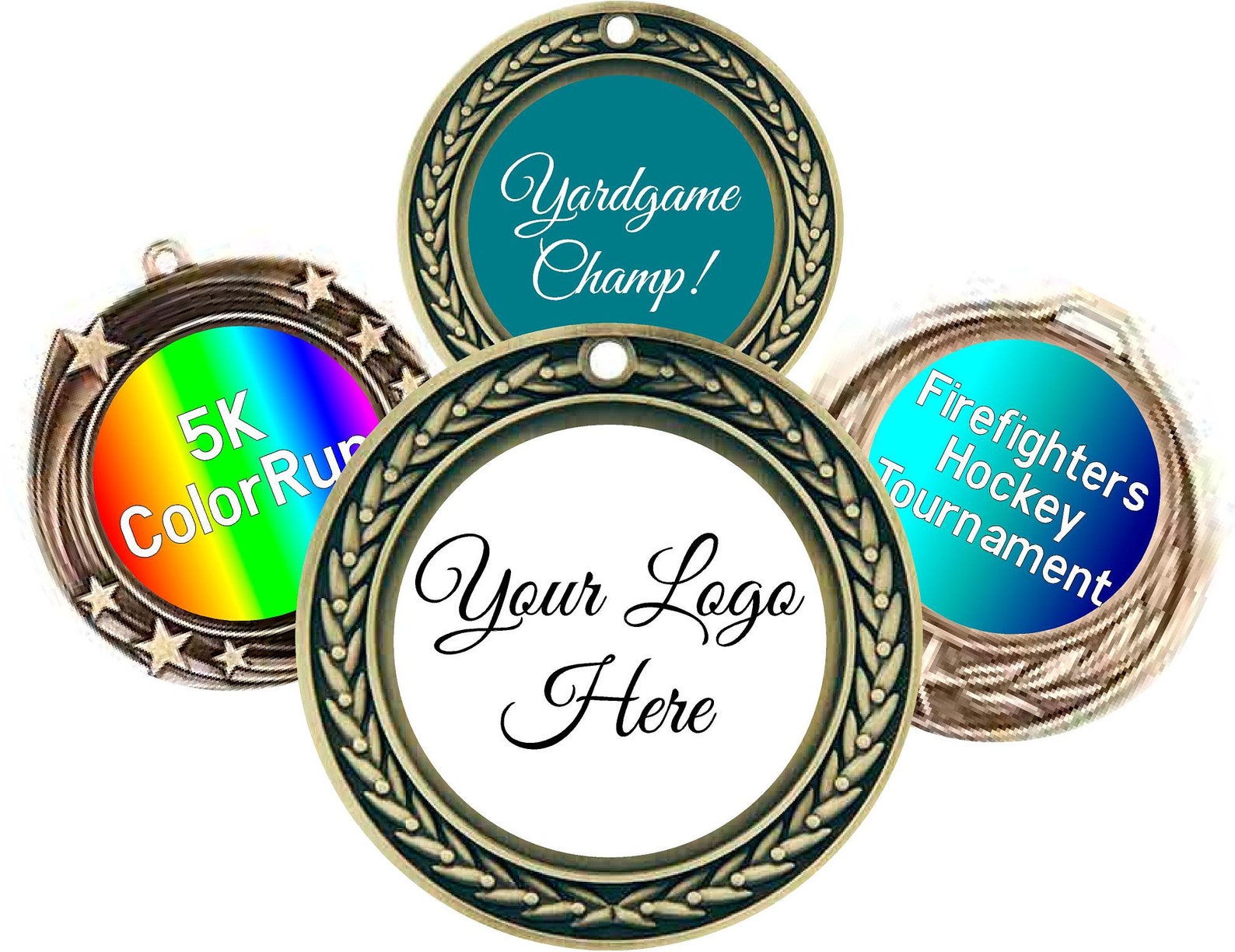 Custom Event Insert Medals Personalized Medals Custom Gold Etsy