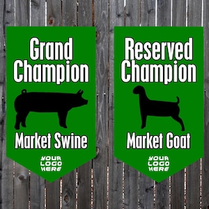 Custom Livestock Award banner, Jackpot Awards, County Fair Grand champion banner 4-H