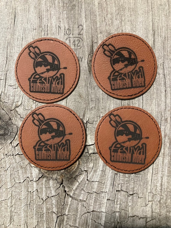 Custom Leather Patches Laser Engraved Genuine Authentic Cowhide Leather  Patch Your Logo Here Company Logo Business Logo