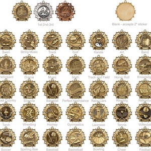Sports Award Medals: Gold, Silver, Bronze Star Medals