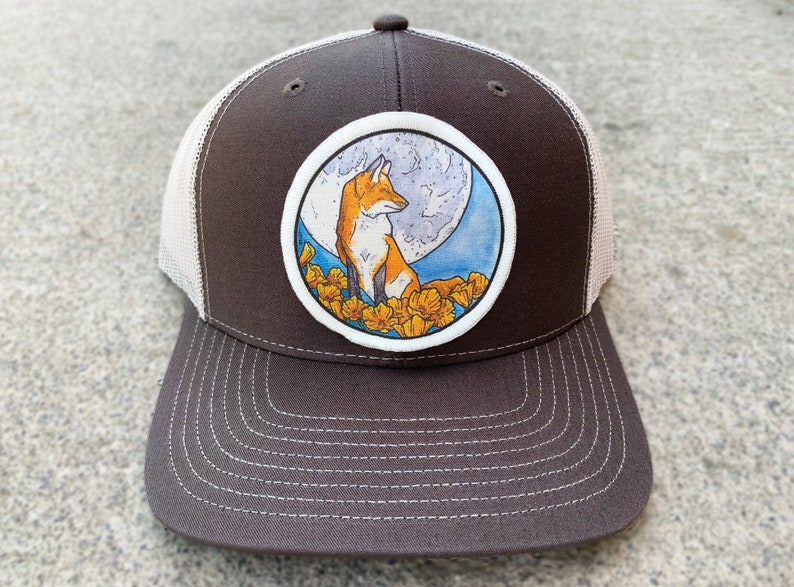 Jarad Barkdoll Art Moon and Fox Trucker Style Hat