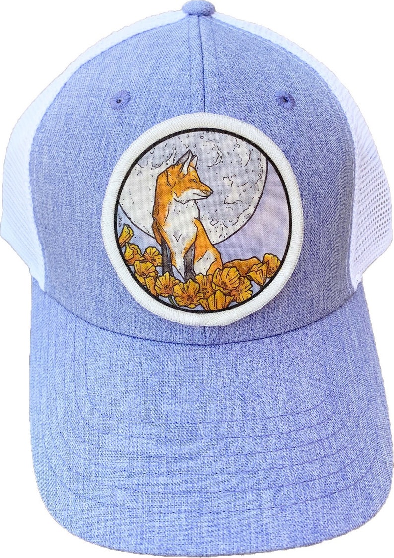 Jarad Barkdoll Art Moon and Fox Trucker Style Hat