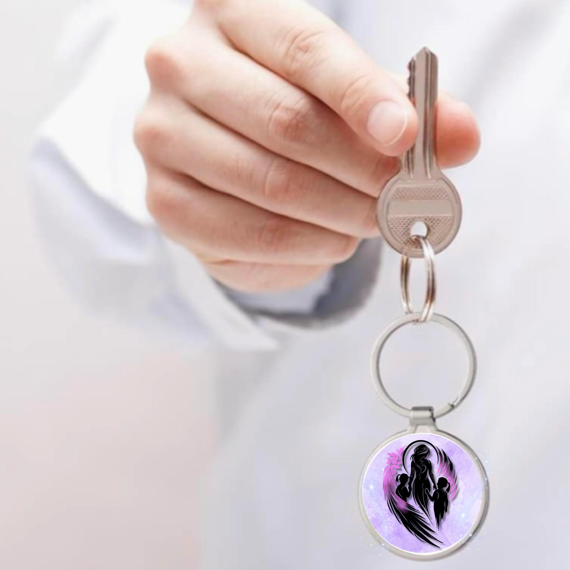 Dad Key Rings Metal Parent/ Mom/dad/ Metal Keyring/ Photo/ Keyrings/ Newborn/ Parent Gift ...