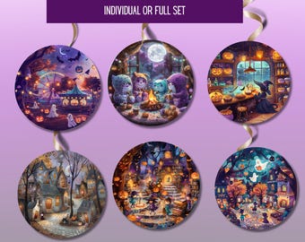 遊び心のあるハロウィン、オーナメントセット、ツリーの飾り、手作りの秋の装飾、不気味な季節、ツリーの飾り、かわいい装飾、居心地の良い秋の美学