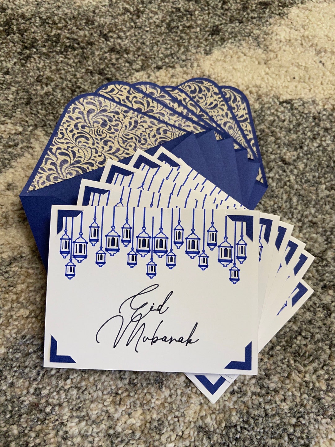 Handmade Eid Cards set of 12 With Envelopes Etsy