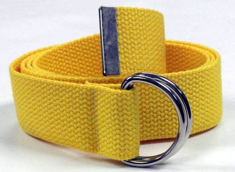 D Ring 1.25 Canvas Cotton bing Belt with Metal Tip Etsy