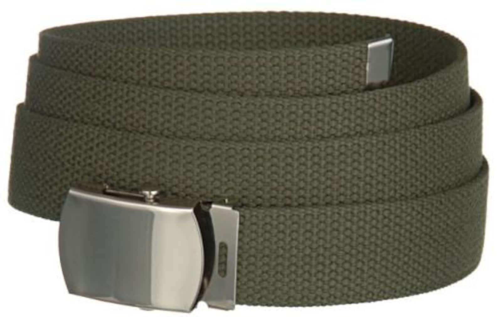 Wide 1.5 Canvas bing Belt With Military Buckle and Etsy