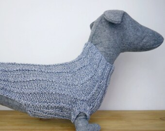 Ready to ship Cable Ribbed Dachshund Sweater