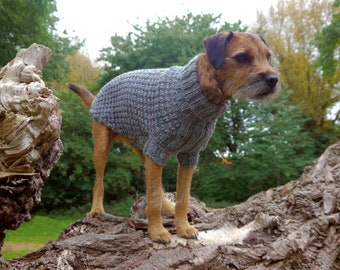 Custom Made Basketweave Knit Dog Jumper