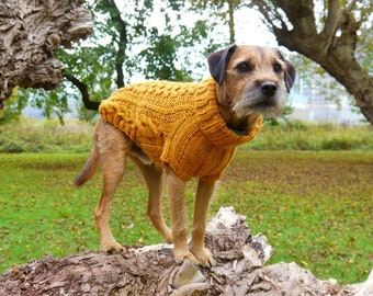 Custom Made Honeycomb Cable Knit Dog Jumper