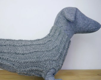 Ready to ship Cable Ribbed Dachshund Sweater