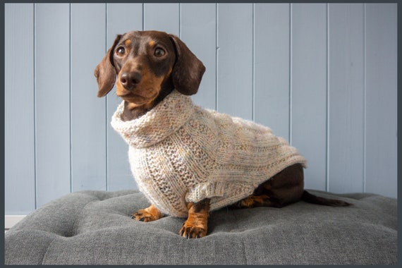 Custom Made Ribbed Dachshund Knitted Wool Jumper - Etsy