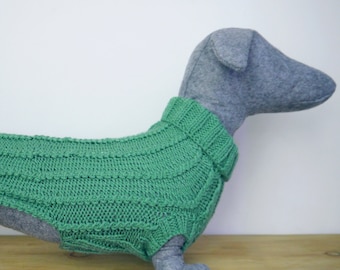 Ready to ship Cable Ribbed Dachshund Sweater