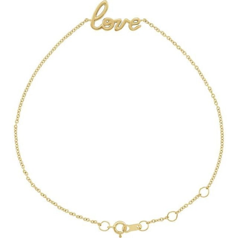 14K Love 6 12-7 12 Bracelet