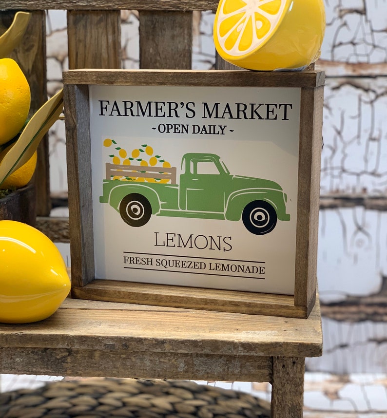 Farmers Market Lemon Sign Etsy